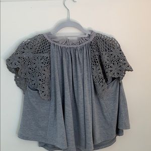 Grey free people top